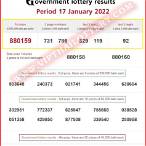 thai lottery result 17 january 2022